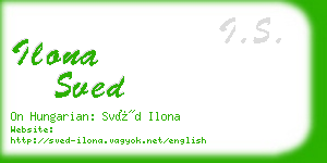 ilona sved business card